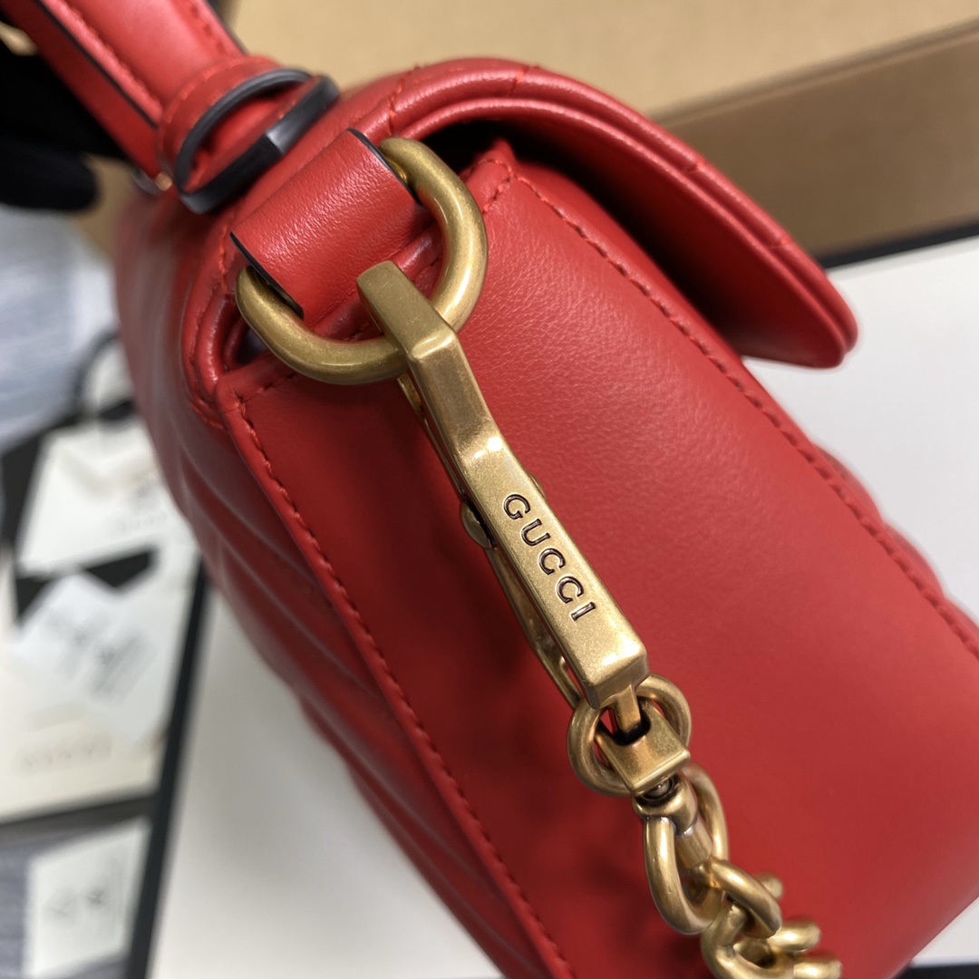 Gucci GG Marmont Mini Top Handle Bag Shoulder Bag 547260 Red